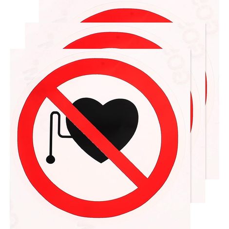 Autocollants de Signalisation D'avertissement Signes D'interdiction Lot de 3 en Vinyle Autocollant Auto-adhésif et Viscosité pour Hôpitaux Privés et Publics (1/5)