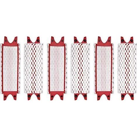 Lot de 6 serpillières en microfibre lavables en machine, adaptées au nettoyage des sols durs, compatibles avec balai Vileda UltraMax (1/5)