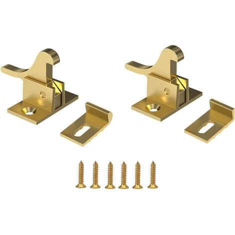 Lot de 2 loquets coudés en laiton pour fenêtre (1/5)