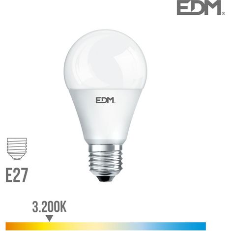 Standard-EDM-LED-Glühbirne E27 17 W 1800 lm 3200 K warmes Licht Ø6,5 x 12,5 cm