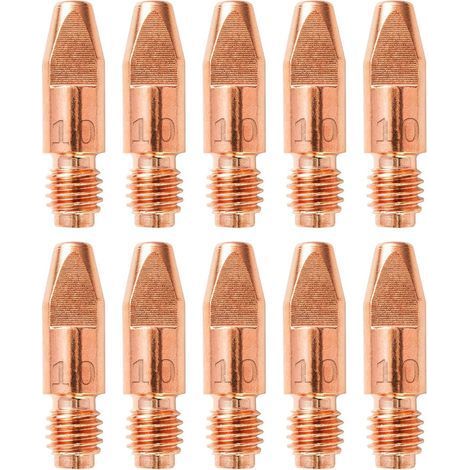 10PCS MIG MB 36KD Accessoires de Soudage 1,0MM Pièces d'usure Pointe de Contact Buses de Soudage 0.040" Torche de Soudage Embout de Contact M8x30mm Accessoires pour Poste à Souder Consommables (1/5)