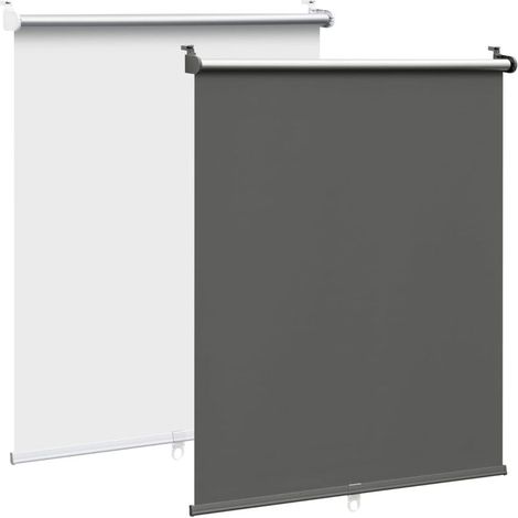 Store Enrouleur Occultant, 80x150cm, Store sans Perage, Store Opaque Rideau Thermique à Enrouler, Anthracite sans Fil (1/5)