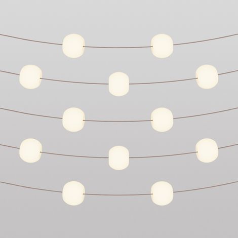 Creative Cables - Catena luminosa 12 punti luce da esterno IP67 Desert Brown - Marina12 Cherry (1/4)