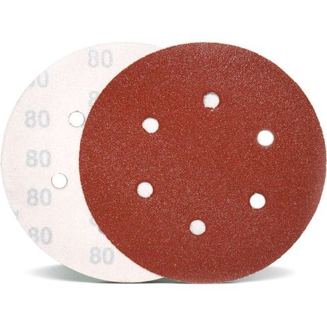 Disco Velcrato al corindone per metallo legno e cuoio D.125 gr 150 Rosver 100pz