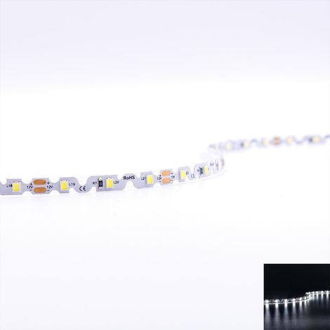 ZickZack 12V LED Streifen 5M 8W/m 60LED/m 6mm - Lichtfarbe: Kaltweiß 6000K - Schutzart: IP20 (1/5)