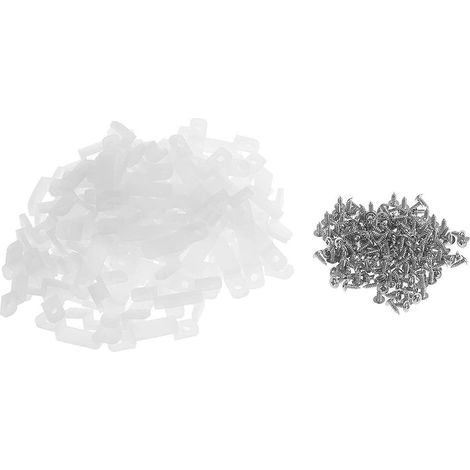 50 supports de fixation en silicone pour ruban LED avec vis de 12 mm pour une installation facile et sécurisée