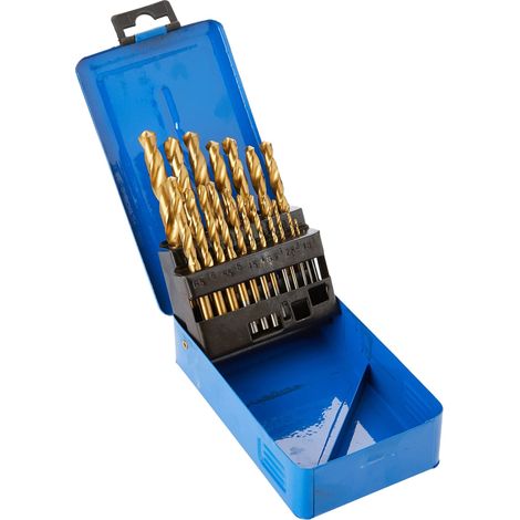 Silverline DS49 HSS Set di Punte di Trapano in Titanio, 19 Pezzi (1/2)