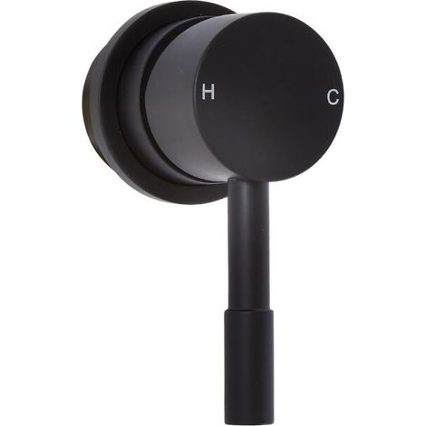 Milano Nero Manual Mixer Shower Valve with 1 Outlet - Black (1/4)