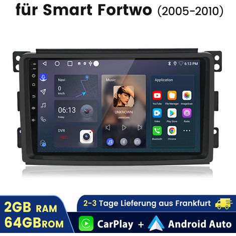 Autoradio JUNSUN Pour Mercedes-Benz Smart Fortwo 451 2005-2010 Android 14 CarPlay 2+64GB (1/5)