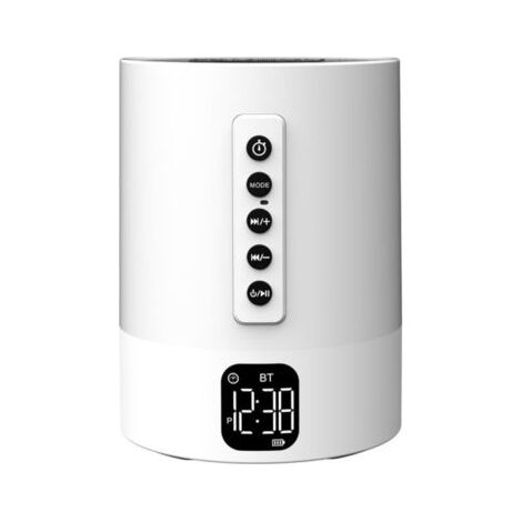 Haut-parleur Bluetooth avec réveil lumineux et lumière tactile à intensité variable