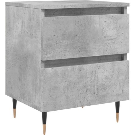 Maison Exclusive - Comodino Grigio Cemento 40x35x50 cm in Legno Multistrato