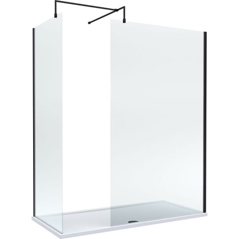 Balterley Walk-In Wetroom Bundle with Tray and Waste, 1700x700mm, Matt Black
