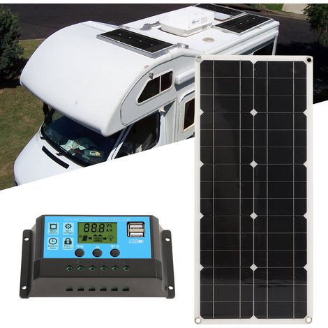 Wasserdichtes 30-W-Monokristallin-Solarladegerät mit 10-A- oder 30-A-12-V/24-V-Laderegler für Autos, Boote, Anhänger und Wohnmobile (Batterie nicht enthalten) (Versand aufgrund von Sperrgut möglich) 3 (1/5)