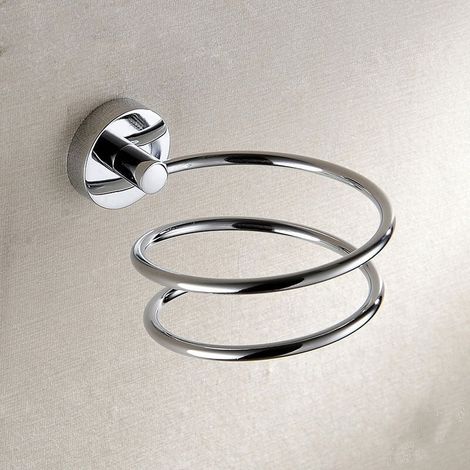 304 Stainless Steel Chrome Hair Dryer Holder Hair Dryer Holder for Hotel Bathroom Salon Barber (Hair Dryer Holder) Silver MUMU (1/4)