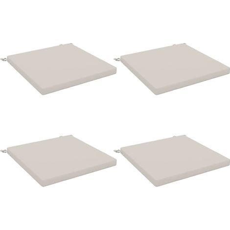 Coussins de siège 4 pièces SOEST 4 pc 100 % polyester Blanc vidaXL