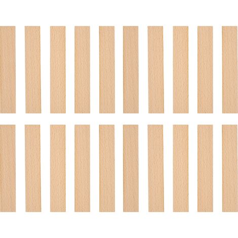Mèches en bois pour bougies 140 x 25 x 1 mm, lot de 20.