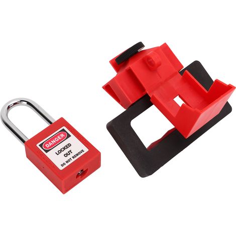 Dispositif de verrouillage de disjoncteur en nylon renforcé, résistant aux chocs, sécurisé avec cadenas, facile à installer (1/5)