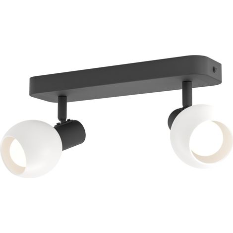 Eglo Deckenstrahler Balken Castellazo schwarz/opal 2er E14 (1/3)