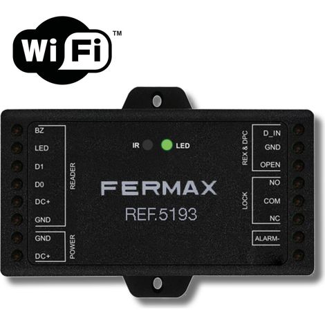 Controlador de puerta mini wifi 1.000 usuarios, conexión Wiegand y teclado IR