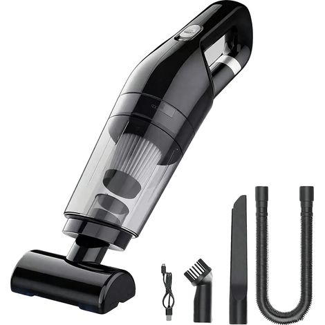 Aspiradora de mano, potencia de succión de 10000 PA, diseño inalámbrico, color negro. (1/2)