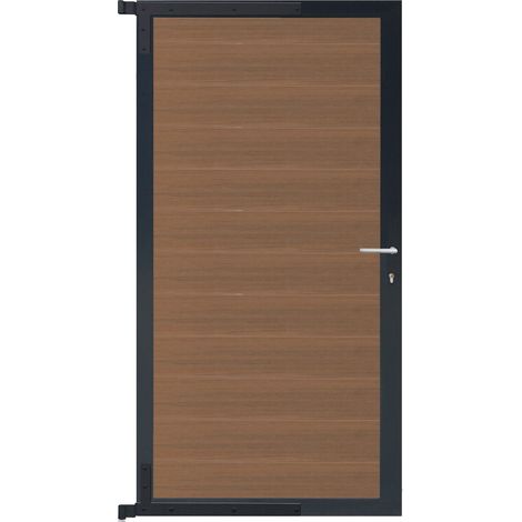ELSKOP-Tor-Komplettset 90 x 173 cm, Füllung teak