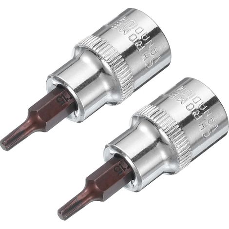 Lot de 2 Pièces Embout Torx T15 de 3/8 Douilles en Acier CR-V (1/5)