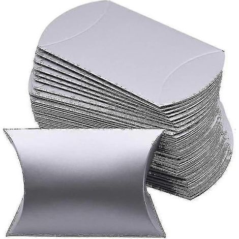 Lot de 100 boîtes à bonbons créatives pour mariage (type oreiller)-silver (1/5)