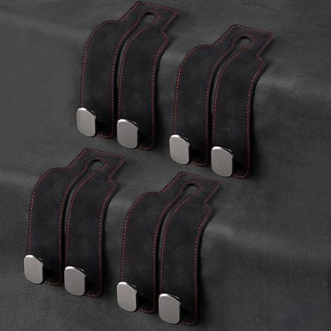 Auto-Handtaschenhaken, Auto-Sitzlehnen-Aufbewahrungshaken (schwarz - 4er-Set) (1/4)