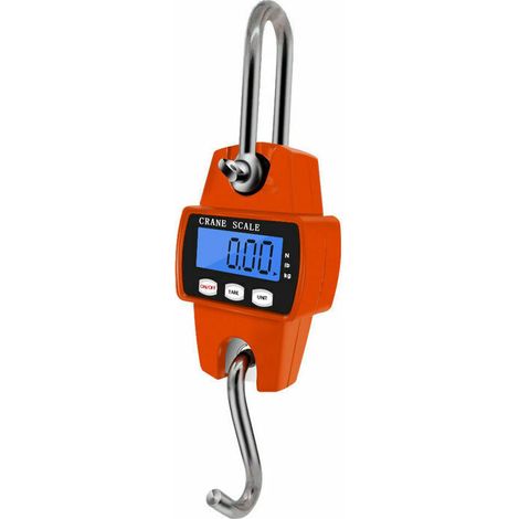 Balance de grue portative de 300 kg Balance industrielle Micro balance à crochet en métal, balance à crochet balance à crochet portable, mini balance électronique LCD numérique portable(orange),298.54 (1/4)