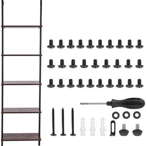 Mophorn 5stöckiges Industrieregal aus quadratischen Rohren, schwarzes Lagerregal, Kleinteilehalter, rustikal, schwebende Holzregale zur Wandmontage, Halterung, Ausstellungsregal für verschiedene Räume