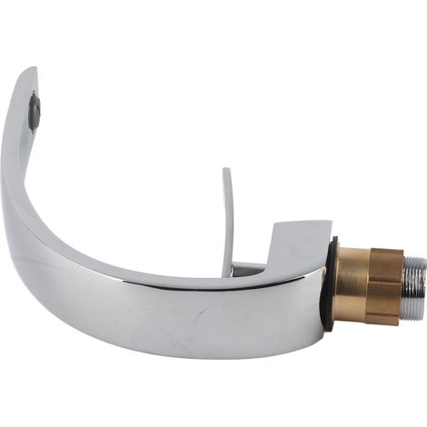 Mitigeur lavabo design courbe G1/2, robinet simple levier eau chaude froide avec flexible (1/5)