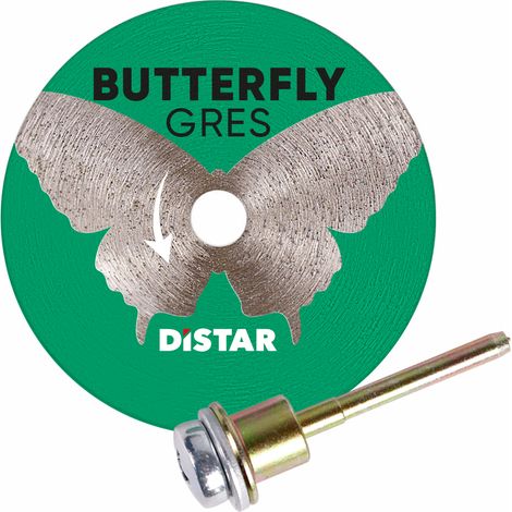 Disque diamant papillon Distar 45 x 0,6 x 5,8 3,2-3,0F Avec arbre (1/4)