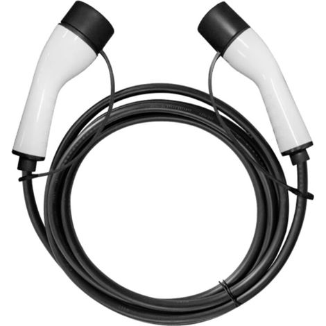Caricabatterie doppio di tipo 2 per auto elettriche - Cavo di ricarica trifase da 3,5 kW 16 A 5 m, adattatore Euro-Euro, IP55, guaina in PVC e alloggiamento in PC ignifugo, protezione di ricarica, com (1/4)