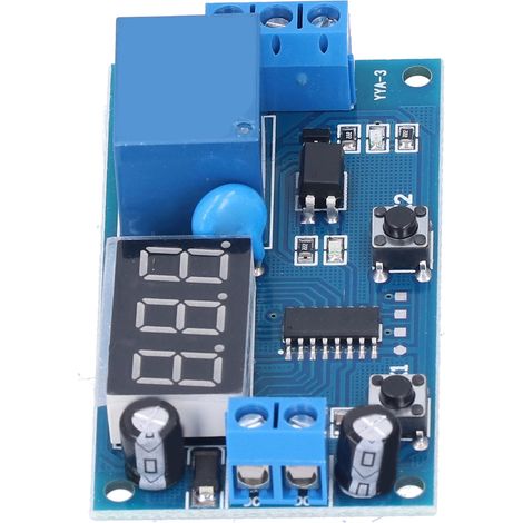 Module de commande de minuterie à relais temporisé réglable avec interrupteur de compte à rebours 12 V (1/5)