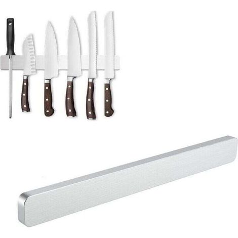 Accessoire de rangement pour cuisine,Porte Couteaux Aimanté Mural Porte Couteau en Acier Inoxydable Magnetique 40CM Barre à Couteaux aimantée Aimant Couteau Mural Pour Les Couteaux, Les Ustensiles et-