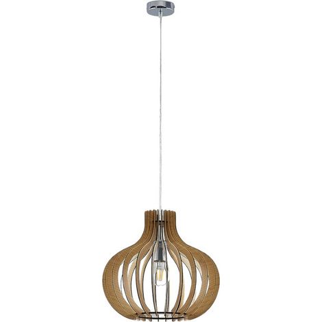 Pendelleuchte "Sina" aus Holz für Wohnzimmer & Esszimmer von Lindby (1/5)