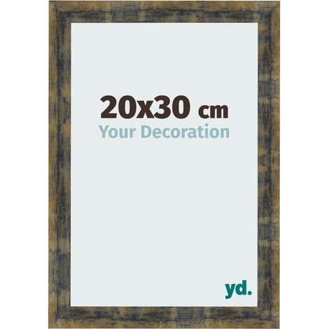 yd. - Cadre photo 20x30 - Bleu Or Melange - MDF - Pisa (1/5)
