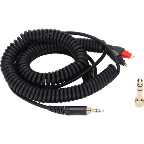 Câble de remplacement pour casque audio HD660s, HD650, HD600, HD580 avec fil ressort et connecteur extensible (1/5)