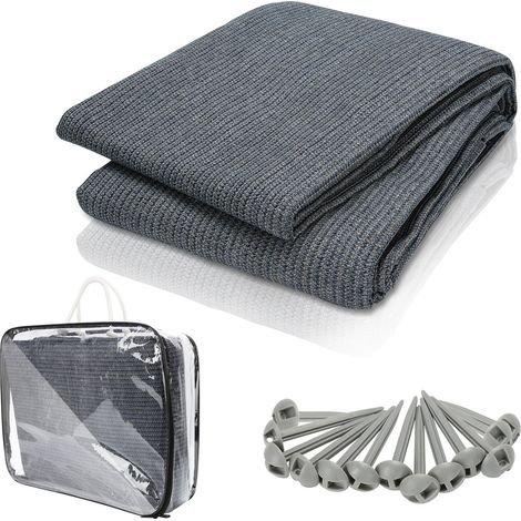 SWANEW Tappetino impermeabile per tenda da campeggio telo tenda all'aperto coperta da picnic caravan 250x300CM,Grigio (1/5)
