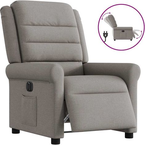Relaxsessel Elektrisch Taupe Stoff