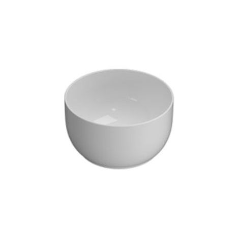 Lavabo T-Edge appoggio salvaspazio cm. 38x38 tondo in ceramica (1/3)
