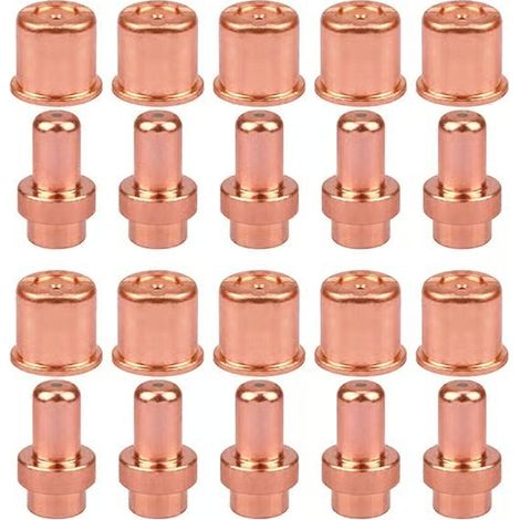 Lot de 20 électrodes de torche CB50 CP50 LT50 50 -50 pour découpeur plasma -Consommables 40 A (1/5)
