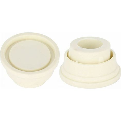 Rubber Bumpers for Pool Ladder, Set of Two White Ladder Bumpers for Pool Ladders (1/4)