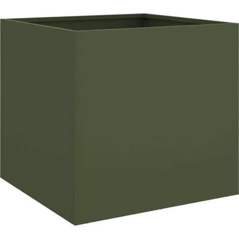 Maison Exclusive - Pflanzkübel Olivgrün 42x40x39 cm Stahl