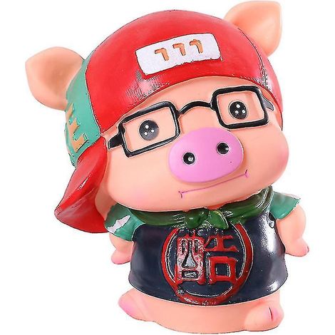 Tirelire cochon cool en vinyle, grande tirelire cochon de dessin animé (1/2)