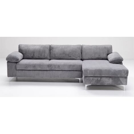 Sofá Chaiselongue derecha modelo Cyril-267 tapizado gris, 267cm(ancho) 132cm(fondo) 86cm(altura). (1/2)