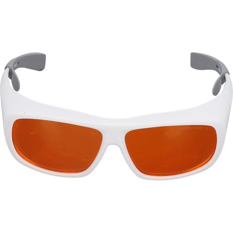 Lunettes de protection laser en plastique pour applications fibre optique, longueur d'onde 180-500 nm, blanches (1/5)
