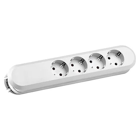 Bachmann Steckdosenleiste 4f. weiss ohne Schalter 381.223K (1/2)