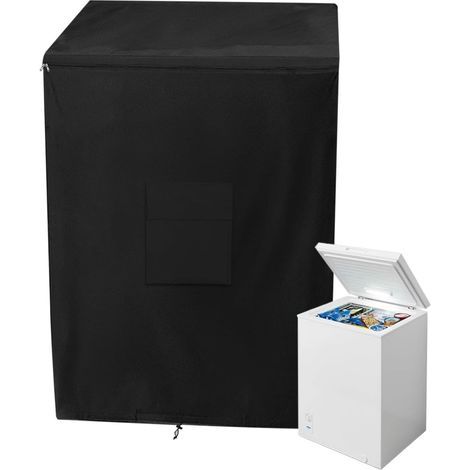 Housse Congélateur Coffre – Imperméable – 55,88x63,5x85,09 cm – pour Terrasse, Jardin – Noir (1/5)