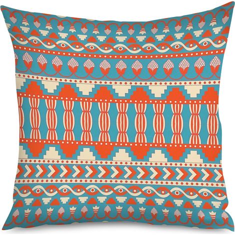 Housse de Coussin with motifs feuilles, ethnique bohème (1/5)